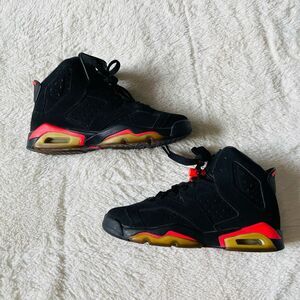 Nike Air Jordan 6 XI Retro Infrared Black Shoes 384665-023 Size 4.5Y / Women’s 6